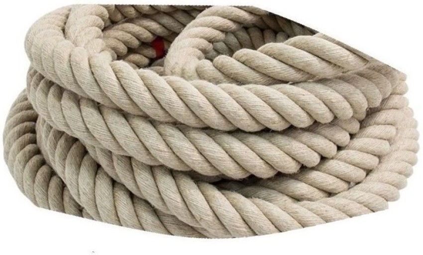 SAIFPRO Tug of War Rope White 20Meters - 40mm Thickness Battle