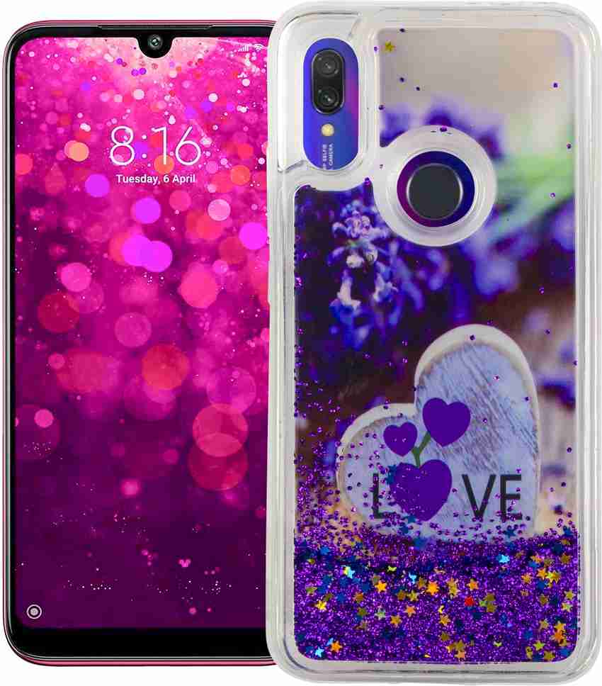 GBAKS Back Cover for REDMI Y3 Fully Glitter and Liquid with Printed HEART in The Middle GBAKS Flipkart