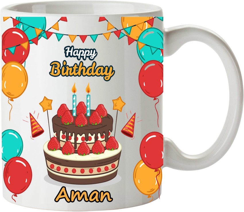 Huppme Happy Birthday Aman Inner Black Coffee Name Mug : Buy Online at Best  Price in KSA - Souq is now Amazon.sa: Home