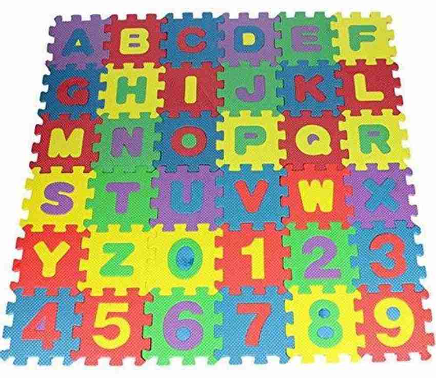 pikaboo Foam Alphabet Puzzle Matt ABCD Numbers 0 to 9 Flooring