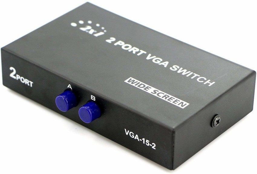 Tobo Switch Press Button Two Way VGA Video Switch for PC TV Monitor. Media  Streaming Device - Tobo 