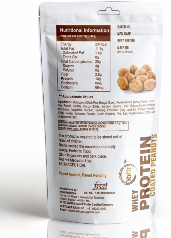 Yofit Whey Protein Coated Peanuts Price in India - Buy Yofit Whey Protein  Coated Peanuts online at