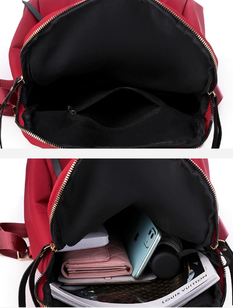 MOCA Womens Girls Nylon Medium BackPack back bag for Womens Girls Bags 10 L  Backpack Red - Price in India