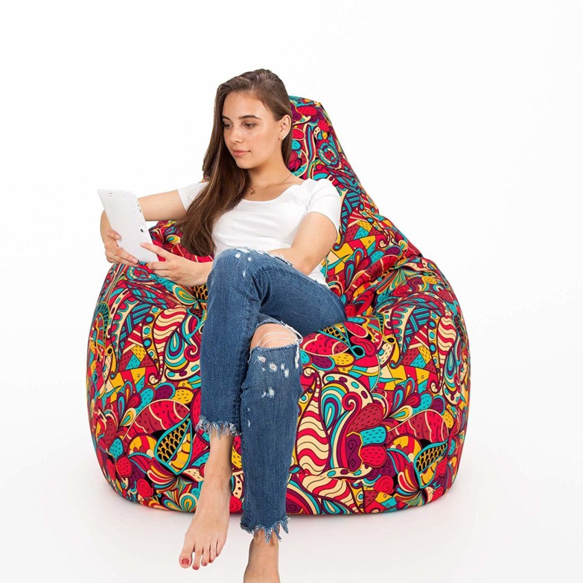 Buy Style Homez Classic Cotton Canvas Abstract Printed Bean Bag XXL Size  Cover Online at Low Prices in India  Paytmmallcom