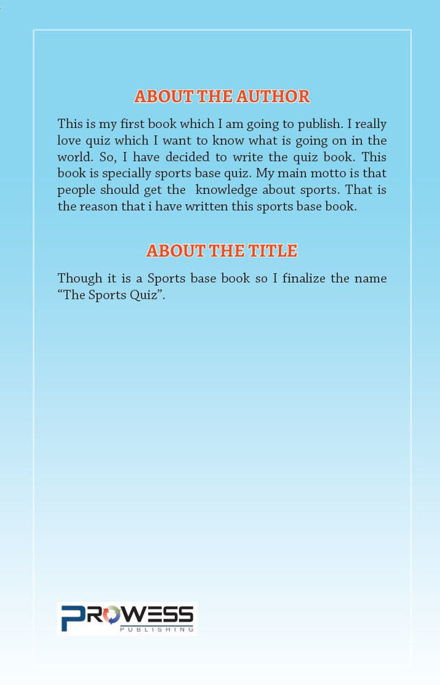 The Sports Quiz Buy The Sports Quiz by Jyotsna Samal at Low Price