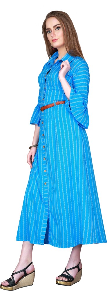 HARE KRISHNA FASHION Women Maxi Blue Dress Buy HARE KRISHNA FASHION Women Maxi Blue Dress Online at Best Prices in India Flipkart