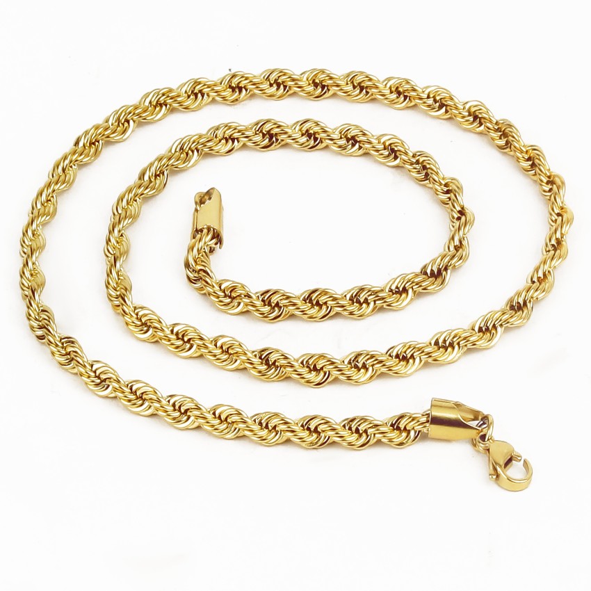 Fashion Frill Trendy Men Gold Plated Metal Chain