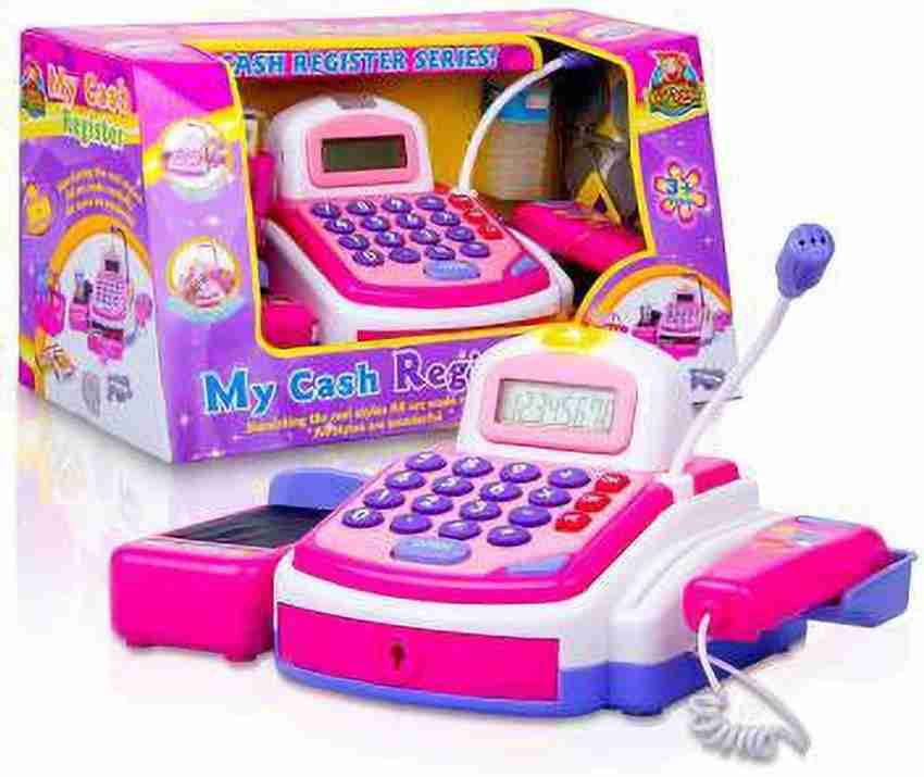 Branded Cashier Toy Cash Register Playset Pretend Play Set for Kids Colorful Children s Supermarket Checkout Toy with Microphone Sounds Ideal Gift for Toddlers Pre Schoolers Cashier Toy