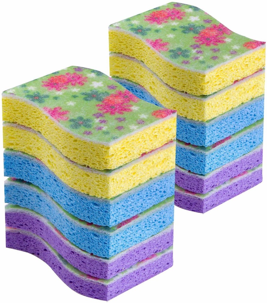 MR.SIGA MR. SIGA Cellulose Scrub Sponge, Size 11 x 7 x 2.2cm - Pack of 12  Scrub Sponge Price in India - Buy MR.SIGA MR. SIGA Cellulose Scrub Sponge,  Size 11 x