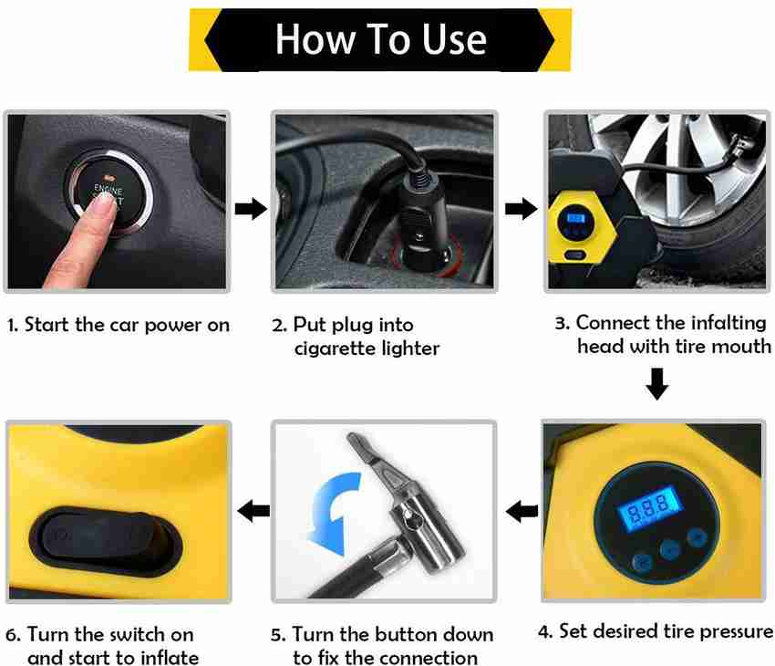 Air pump with shop auto shut off
