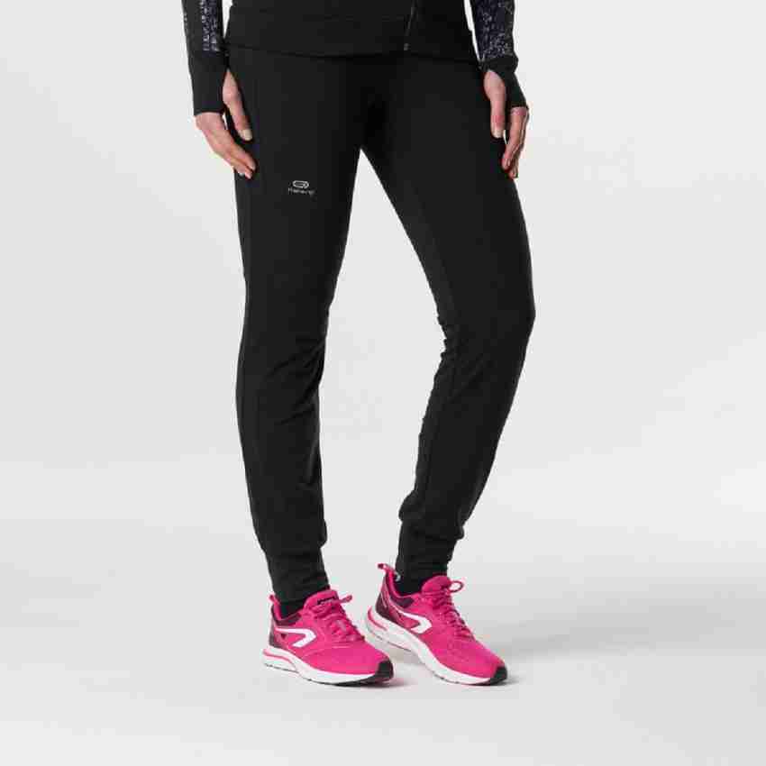 Women's Running/Jogging Pants - Warm 500 Black - Black - Kalenji