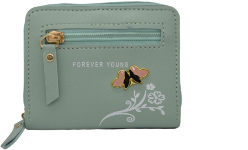 FOREVER YOUNG Girls Grey Artificial Leather Wallet Grey Price in