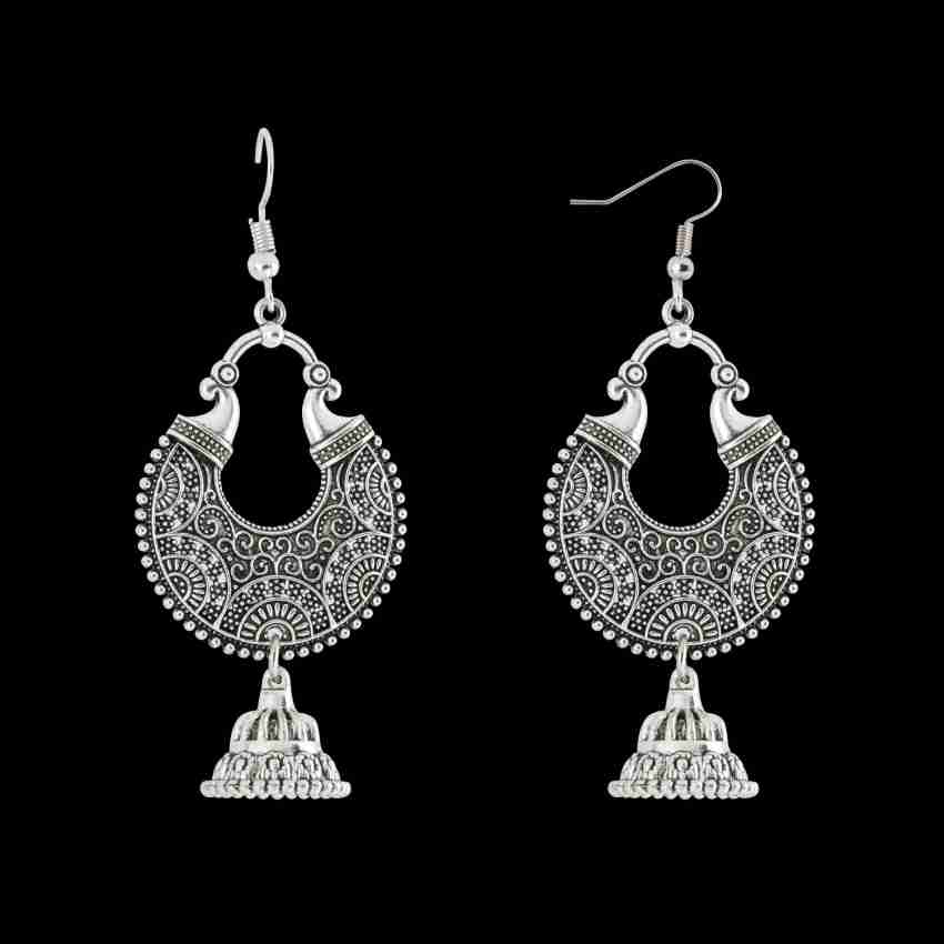 Buy Silver Shine Captivating Golden Fish Hook Earrings for Women Online at  Low Prices in India 