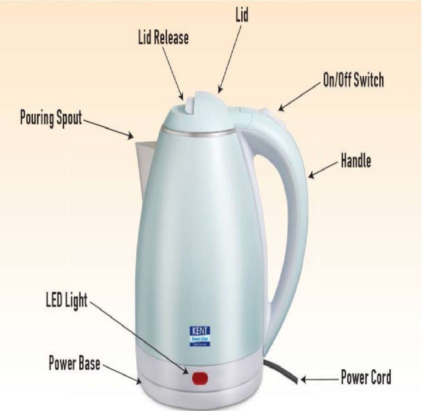 KENT Amaze Cool Touch Electric Kettle 1.8 L 1500 W Plastic Outer