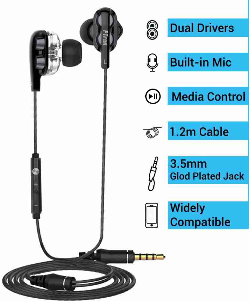 PTron Boom 3 4D Earphone Wired Headset Price in India Buy PTron