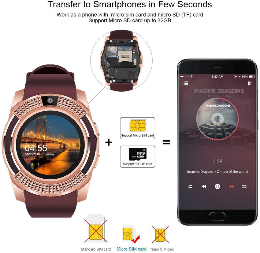 Smart watch v8 gold clearance