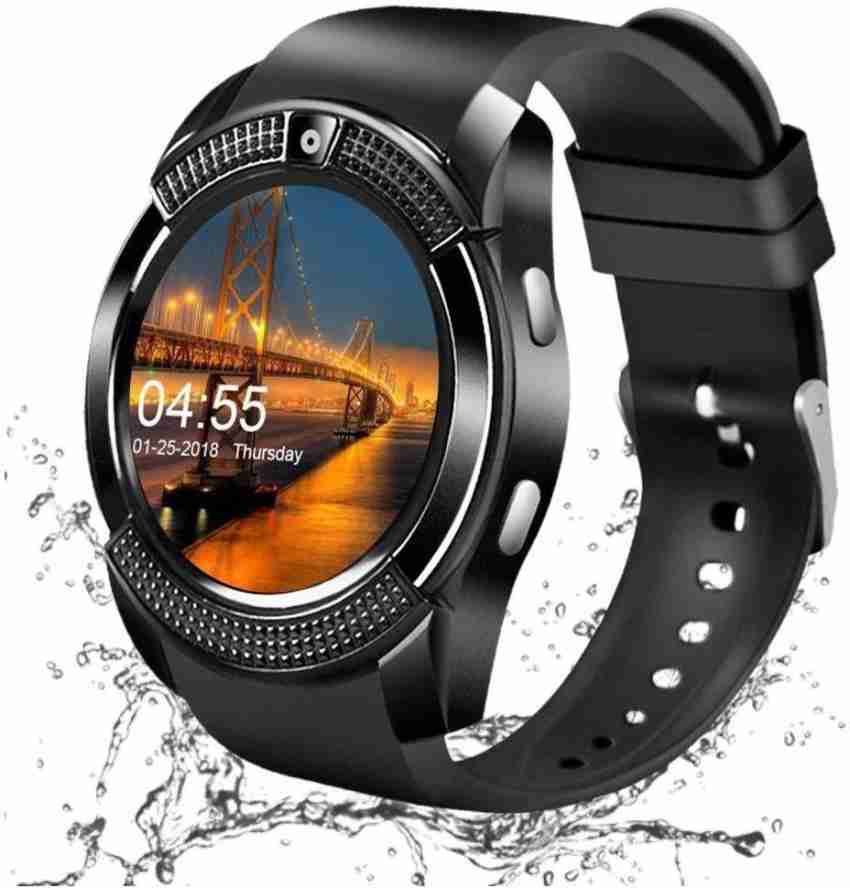 SK QUALITY 4G Mobiles smart watch V8 Black Smartwatch