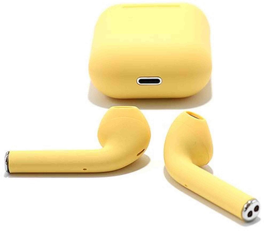 NSV Yellow i12 Touch Sensor Wireless Handsfree Earpods Bluetooth