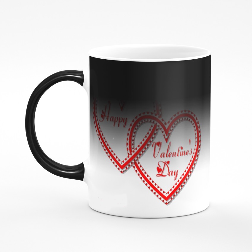 Color Changing Coffee Mug Happy Valentines Day Romantic Mug Heat