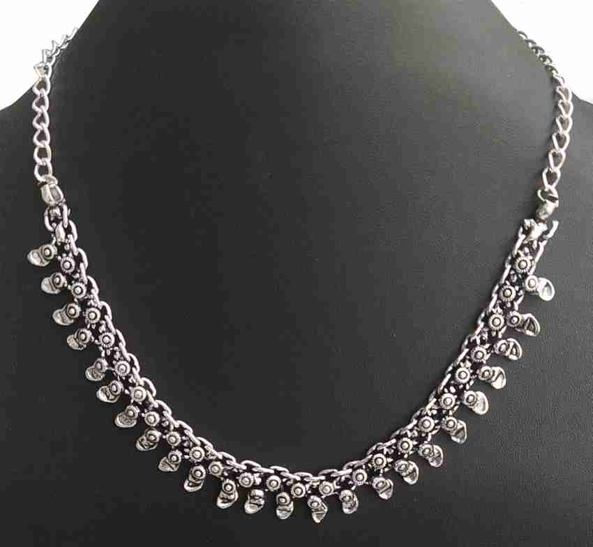 dewiss Stylish Trendy Most Popular Beautiful Necklace Inspired Afghan Jewellery Oxidized Silver for woman Girls Sterling Silver Plated Brass Alloy Necklace Price in India Buy dewiss Stylish Trendy