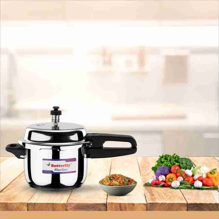 Butterfly present Blueline 5 liter capacity stainless steel 5 L Induction Bottom Pressure Cooker