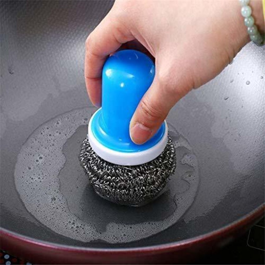 Kitchen Decontamination Magic Scrubber/ Magic Brush/ Pot Magic Sponge with  Handle