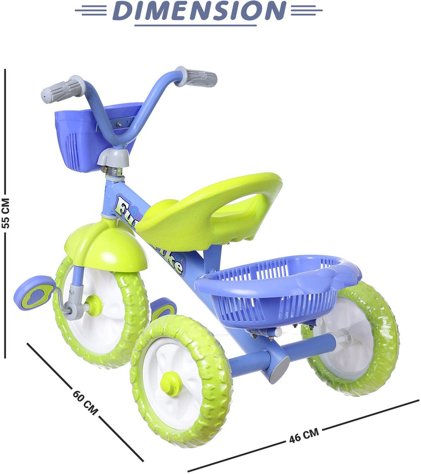 Dash Funtrike Stylish Kids Tricycles with Backrest Seat Back