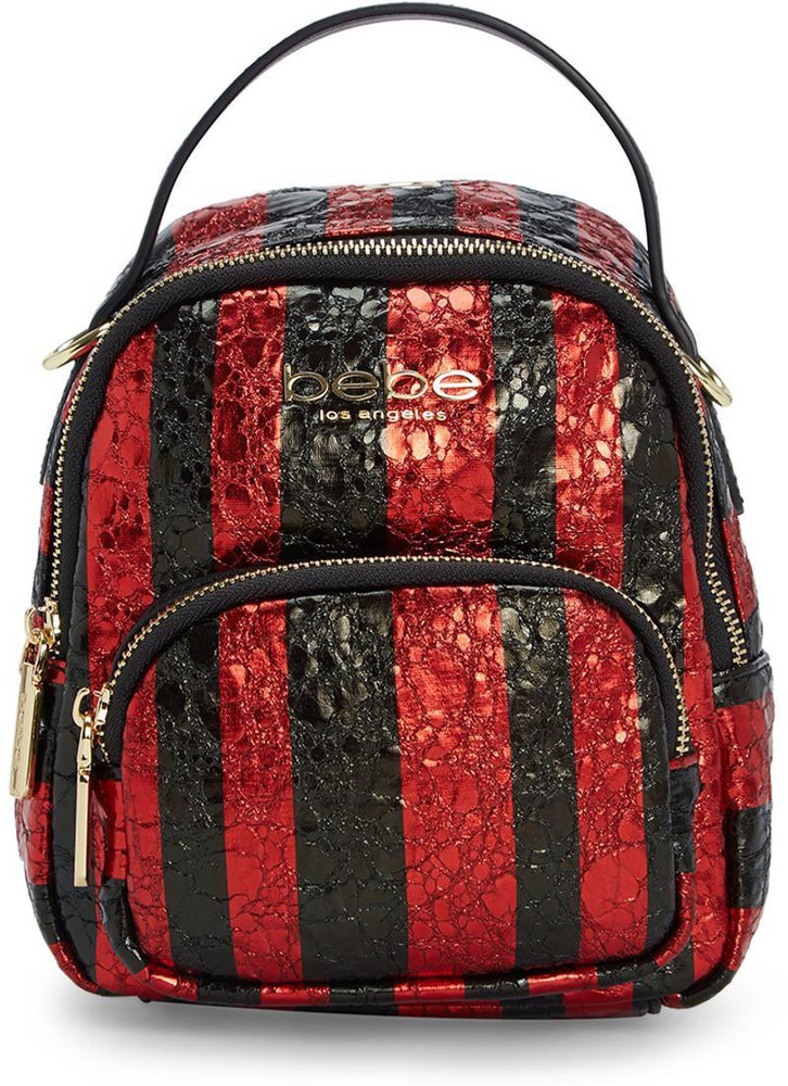 BeBe Two colored party backpack 5.6 L Backpack Black Red Price