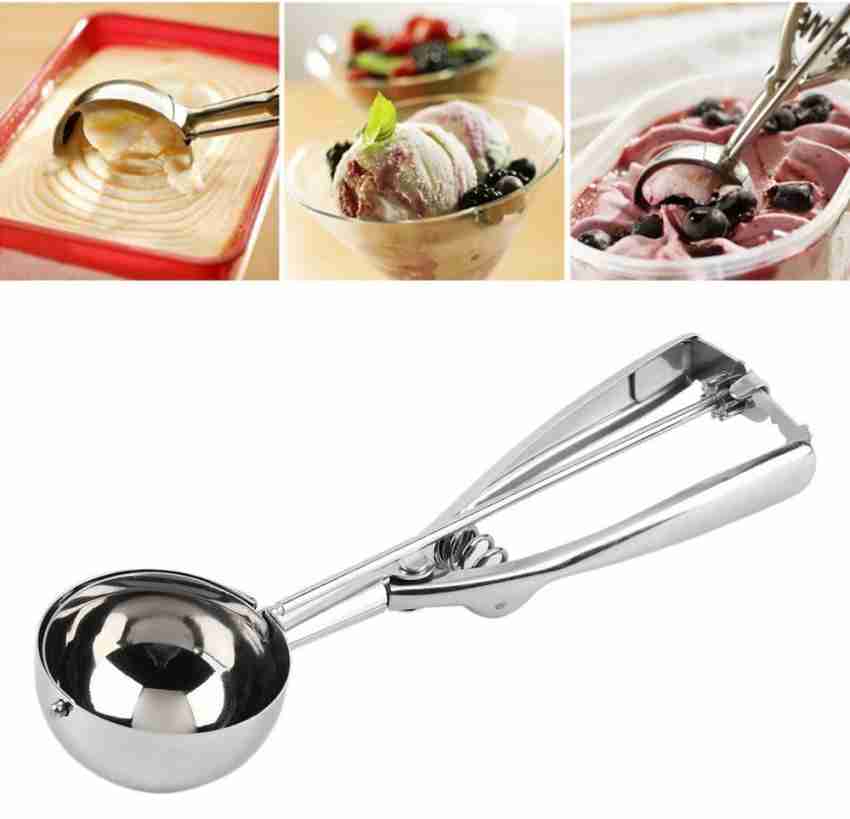 Ice Cream Scoop, Stainless Steel Scoop For Ice Cream/mashed  Potatoes/fruits, Stainless Steel Trigger Ice Cream Scoop With Handle - Ice  Cream Tools - AliExpress