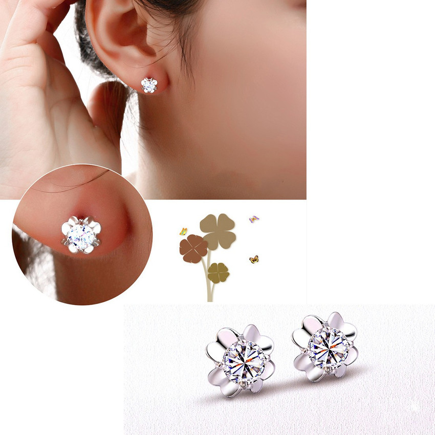 Silver shoppee earrings sale