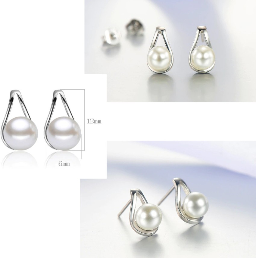 Buy Sterling Silver Real Pearl Earrings Baby Child Freshwater Online in  India  Etsy