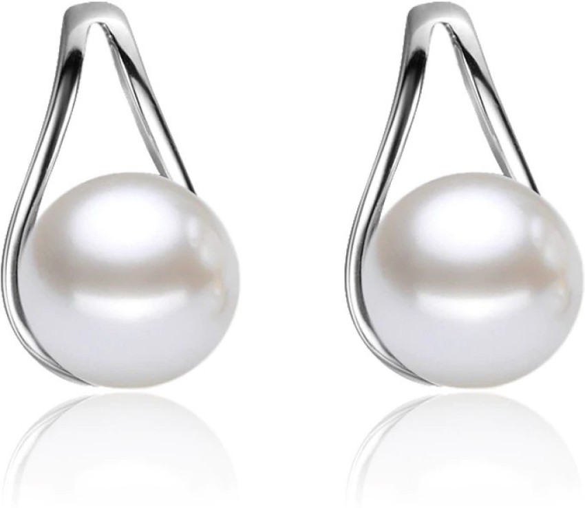 Birthday Party Pearl Earrings Top Quality Wedding Pearl Jewelry 7mm  Freshwater Pearl 925 Silver Stud Earrings Baby Girl Lady Gif  Stud Earrings   AliExpress