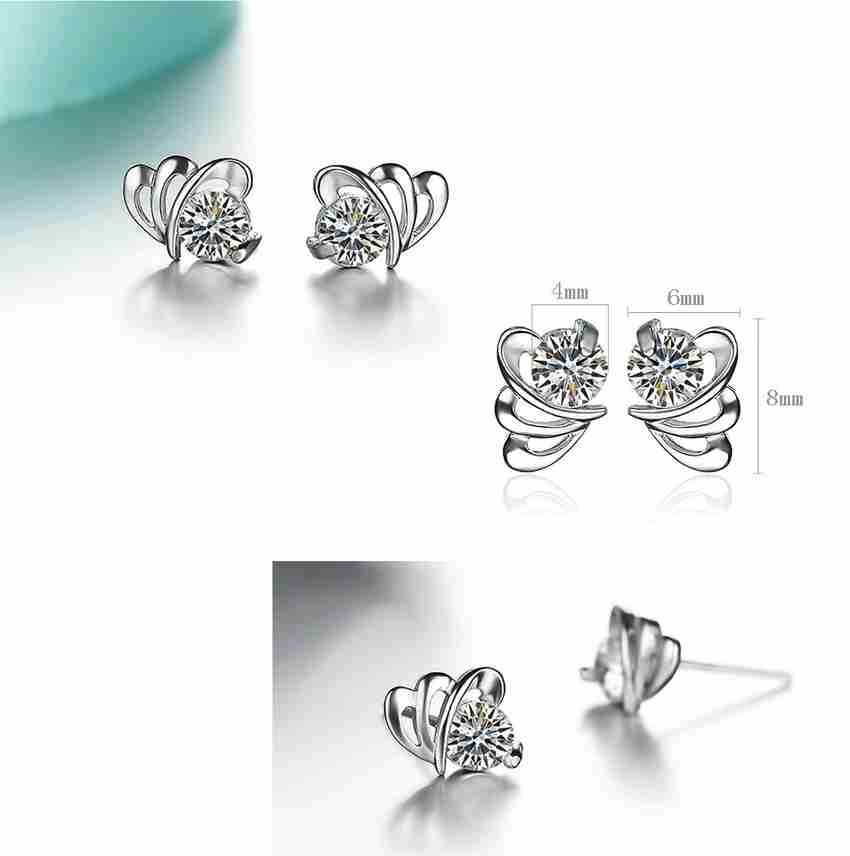 Silver shoppee earrings sales