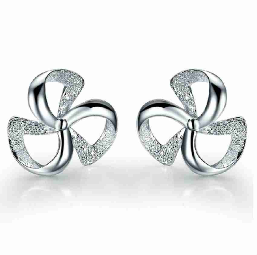 Girls silver hot sale stud earrings