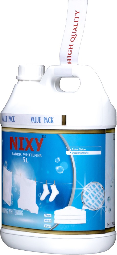 nixy Fabric Whitener / Laundry Bleach Liquid 5 ltr - Refill Fabric