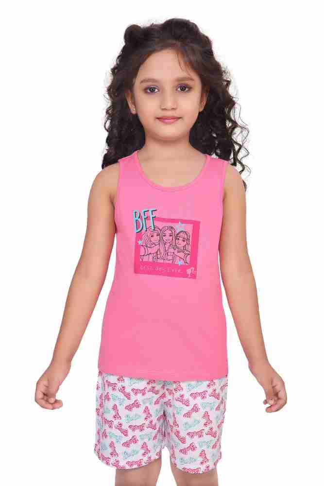 BARBIE Kids Nightwear Girls Printed Cotton Price in India Buy