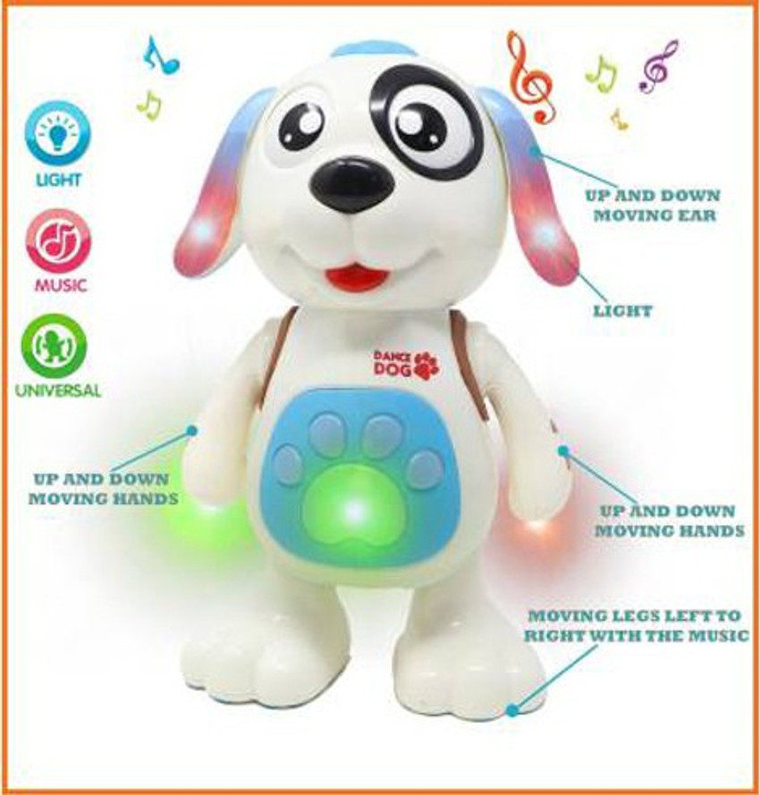 TinyTales 360 Degree Rotating Dancing Dog Toy with Lights Music