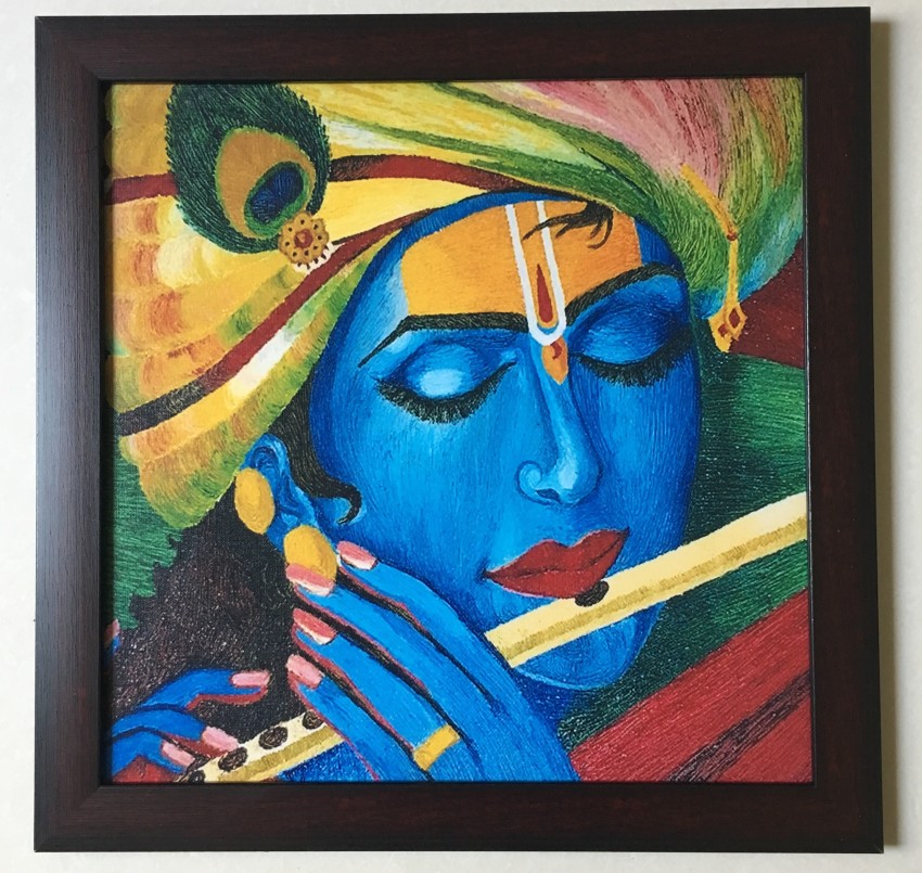 Water colour painting of Krishna  Anushka Dwivedi  Paintings  Prints  Religion Philosophy  Astrology Hinduism  ArtPal