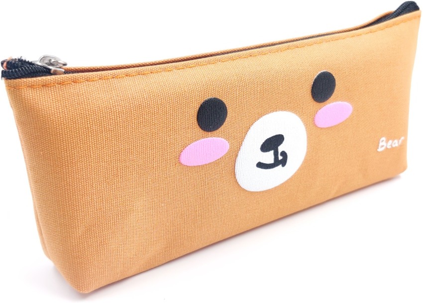 Livework Smile Bear Cushion Pencil Pouch, Brown