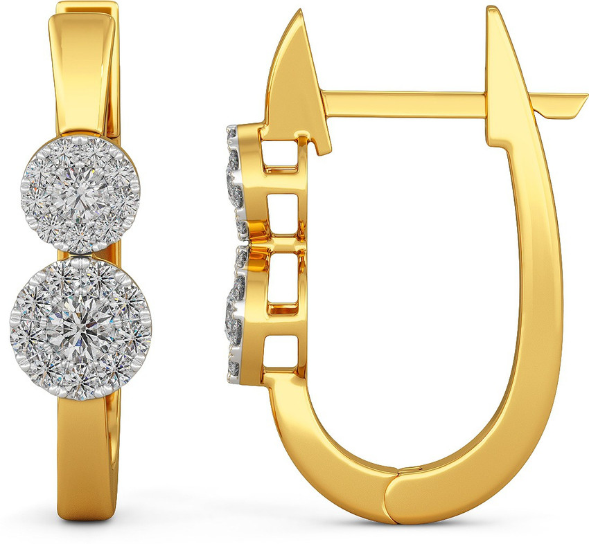 Joyalukkas Yellow Gold 18kt Hoop Earring Price in India Buy