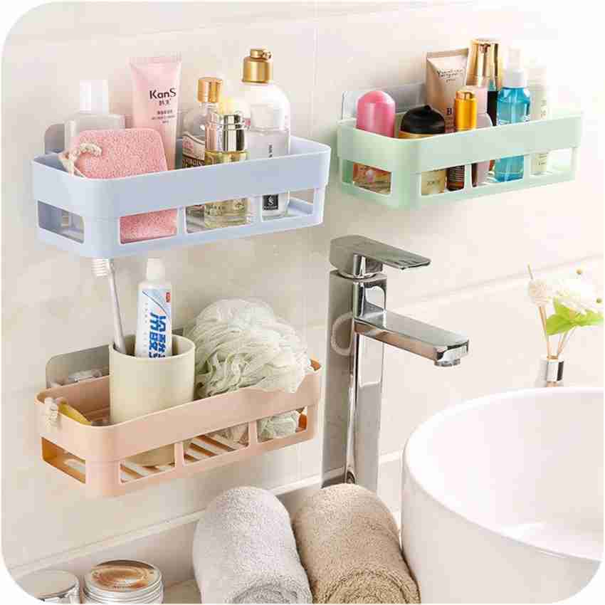 CIPLOX Bathroom Seamless Strong Paste Storage Rack Shelf