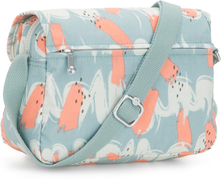 KIPLING Green Sling Bag CAYLEEN Wavy Print Price in India Flipkart