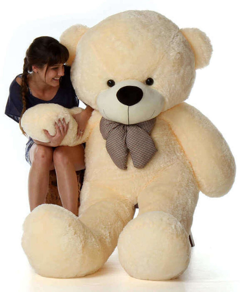 Teddy sport 5 Feet Cream Medium Size Teddy Bear For Girls And Boys