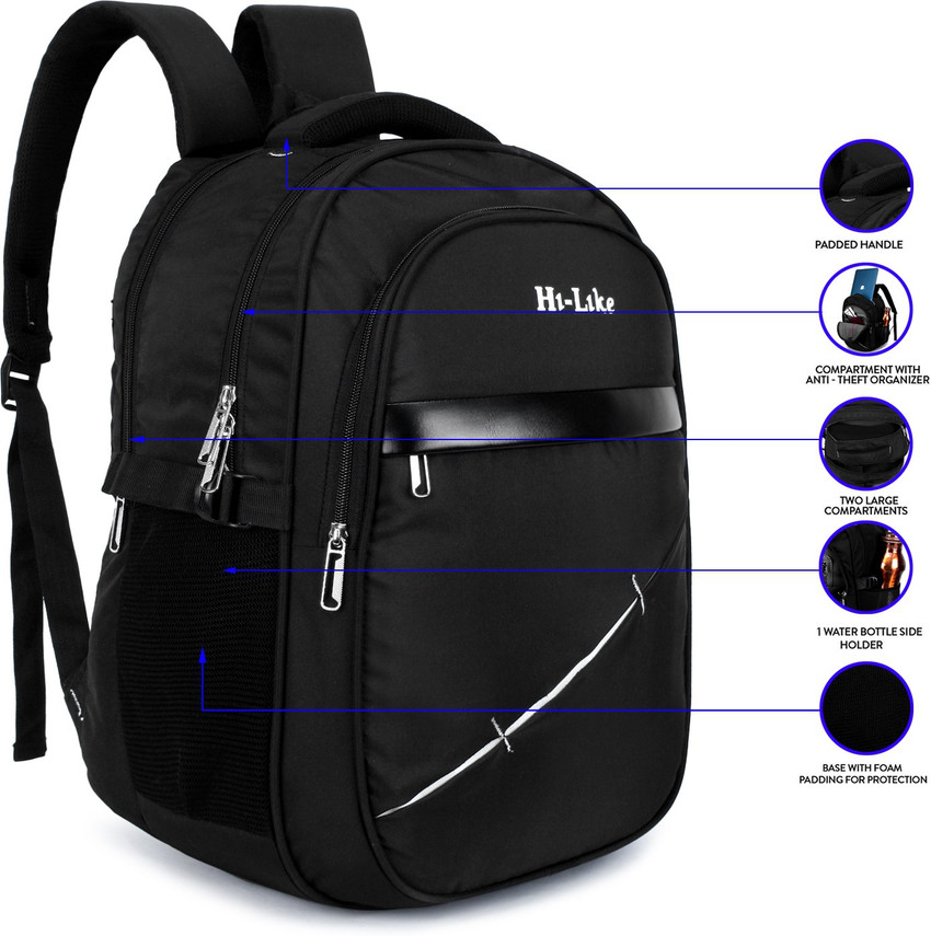 HI Like Latest Design 15.6 inches laptop bag for men and women 36 L Laptop Backpack Black Price in India Flipkart
