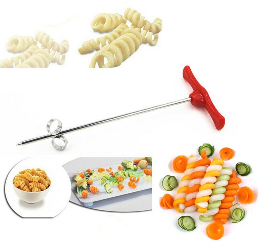 metreno New Manual Spiral Screw Slicer Potato Carrot Cucumber Vegetables  Spiral Cutter Vegetable & Fruit Slicer Price in India - Buy metreno New  Manual Spiral Screw Slicer Potato Carrot Cucumber Vegetables Spiral