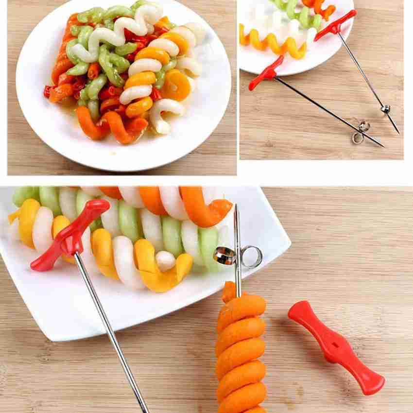 Manual Spiral Screw Slicer Blade Hand Slicer Cutter Potato Carrot Cucumber  Vegetables Spiral Knife Kitchen Accessories Tools