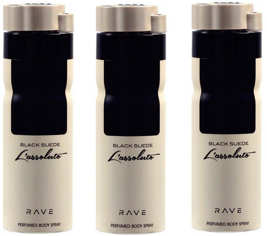 Black suede top body spray
