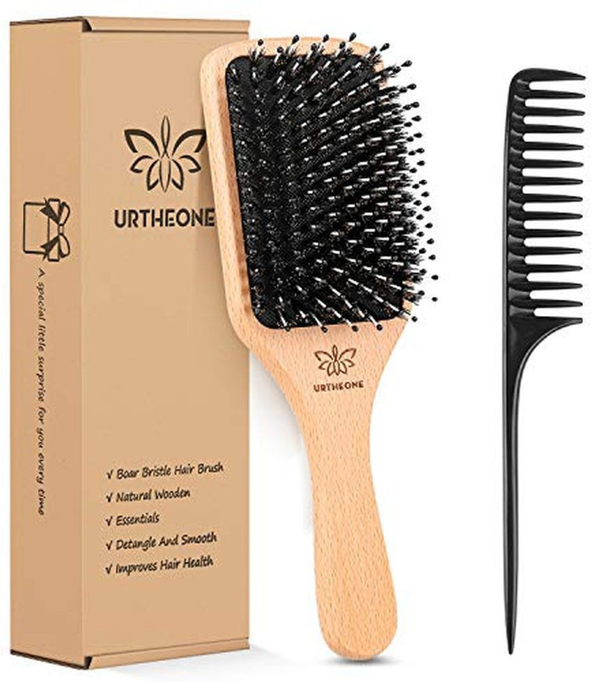 Urtheone Hair Brush Boar Bristle Hairbrush For Thick Curly Thin
