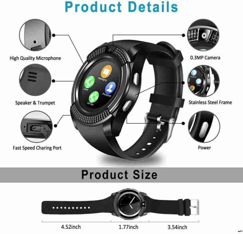 V8 smart sales watch details