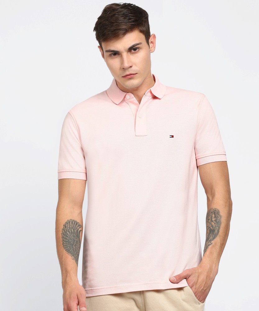 Pink polo tommy hilfiger sale